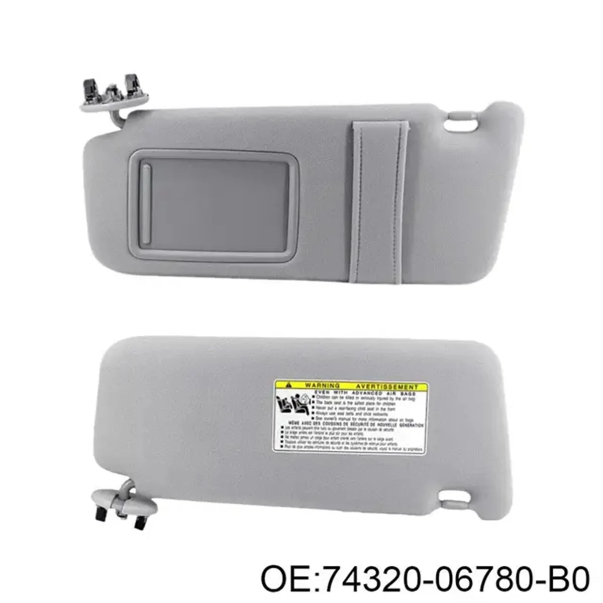 74310-06750-E0 74320-06780-B0 Front Side Sun Visor Windshield Sunshade Without Cable Automobile for Toyota Camry 2007-11