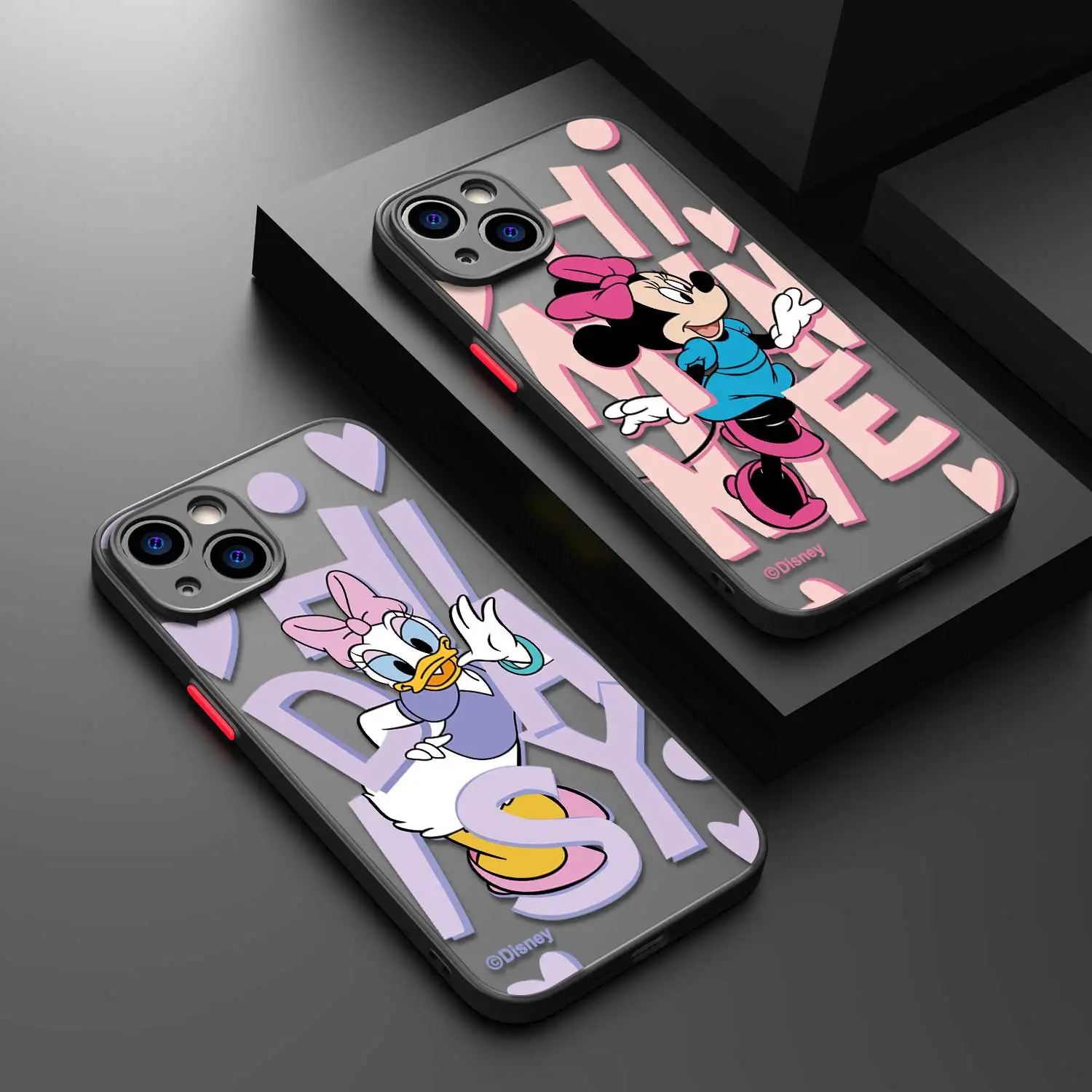Disney Gänseblümchen Minnie Maus klar TPU matt Handy hülle für iPhone 15 11 14 13 12 Pro Max Mini x