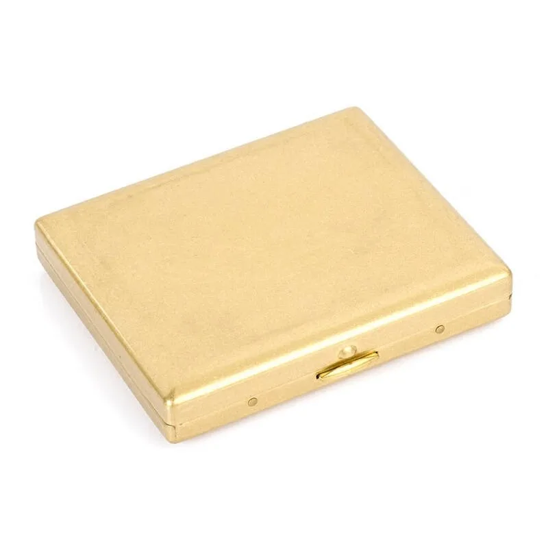 Antiqued Style Thick Cigarette Box Case Tobacco Container Box Cig Cigar Holder Box Storage Case with 2 Clips 20Pcs Capacity