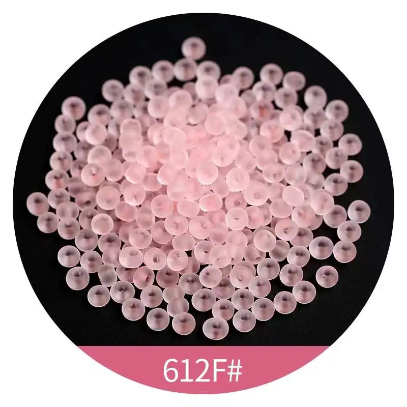 165pcs 3mm Japan Transparent Frosted Glass Beads 8/0 Loose Spacer Seedbeads for Needlework Jewelry Making DIY Sewing Accessories