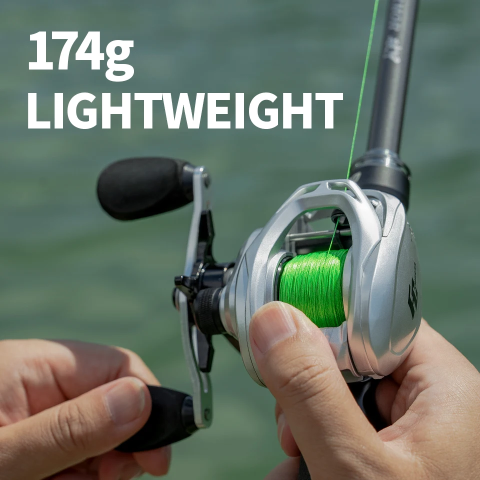 LINNHUE FC2000 Carrete Baitcasting ultraligero – Agua salada y carpa - imagen 4