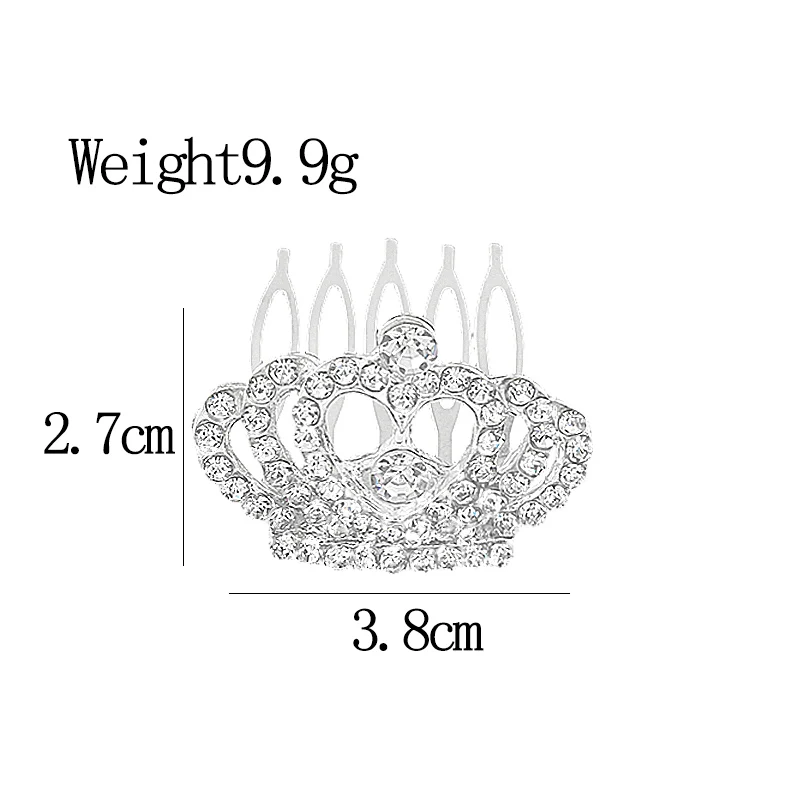 Children Mini Crowns Hair Comb Hair Clips Crystal Princess Crown Bridal Tiaras For Women Rhinestone Wedding Bridal Tiara Gift