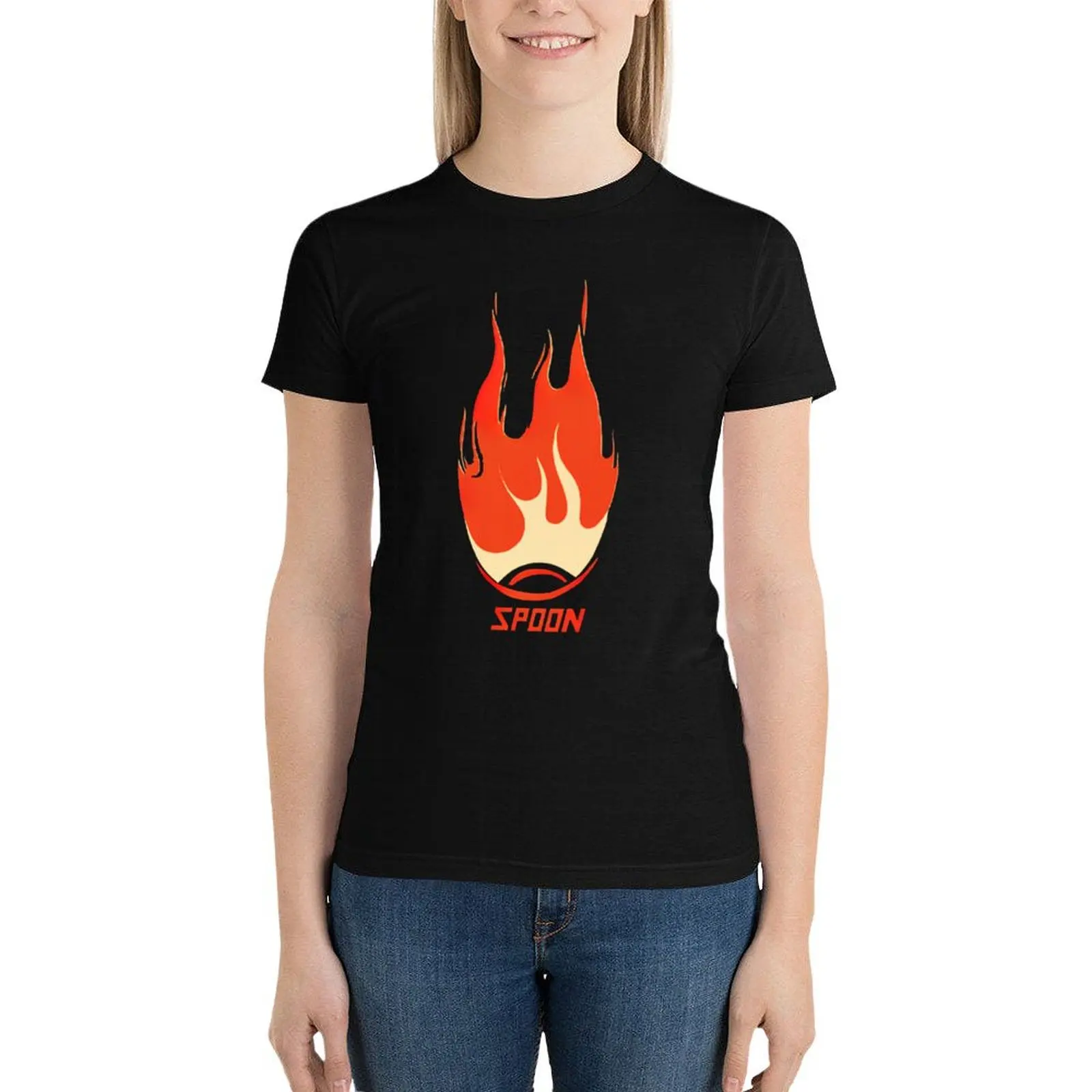 Spoon Band Merch T-Shirt plain new edition korean fashion rock and roll t shirts for Women