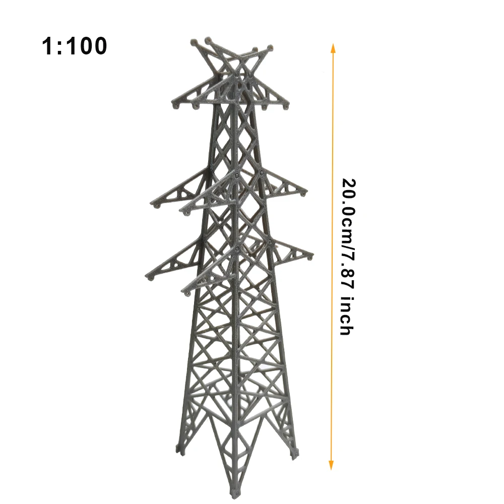 

1:150 1:200 Scale Miniature Electric Transmission Tower Model ABS Plastic Construction Power Line Tower DIY Making Assembly Toys