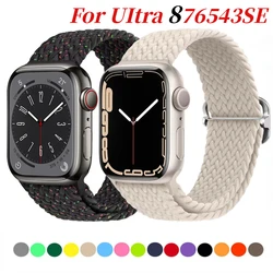 Correa elástica ajustable para Apple Watch, correa de nailon trenzado para Apple Watch Ultra 9, 8, 7, 6, 5, 4, SE, 49mm, 45mm, 41mm, 44mm, 40mm, iWatch, 42mm