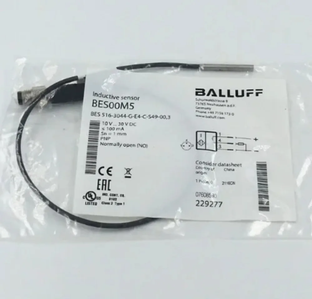 

Индуктивные датчики Original German LED M8 3-pin BES 516-3044-G-E4-C-S49-00,3 в наличии