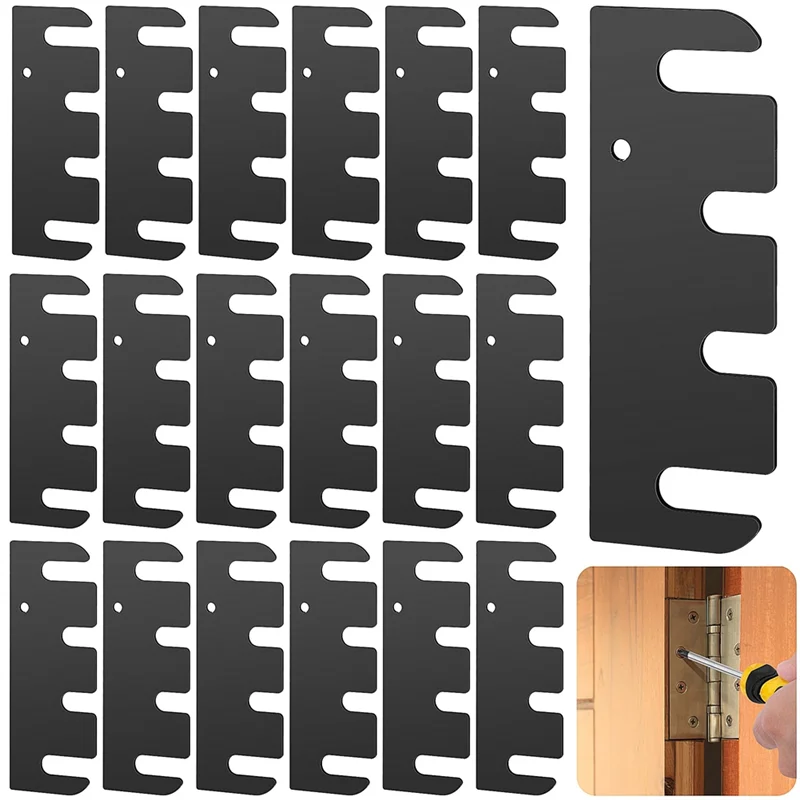 RMWIN-Hinge Shims,Stainless Steel Door Hardware 10 Pieces For Repair Kit Spacer For Door Functionality