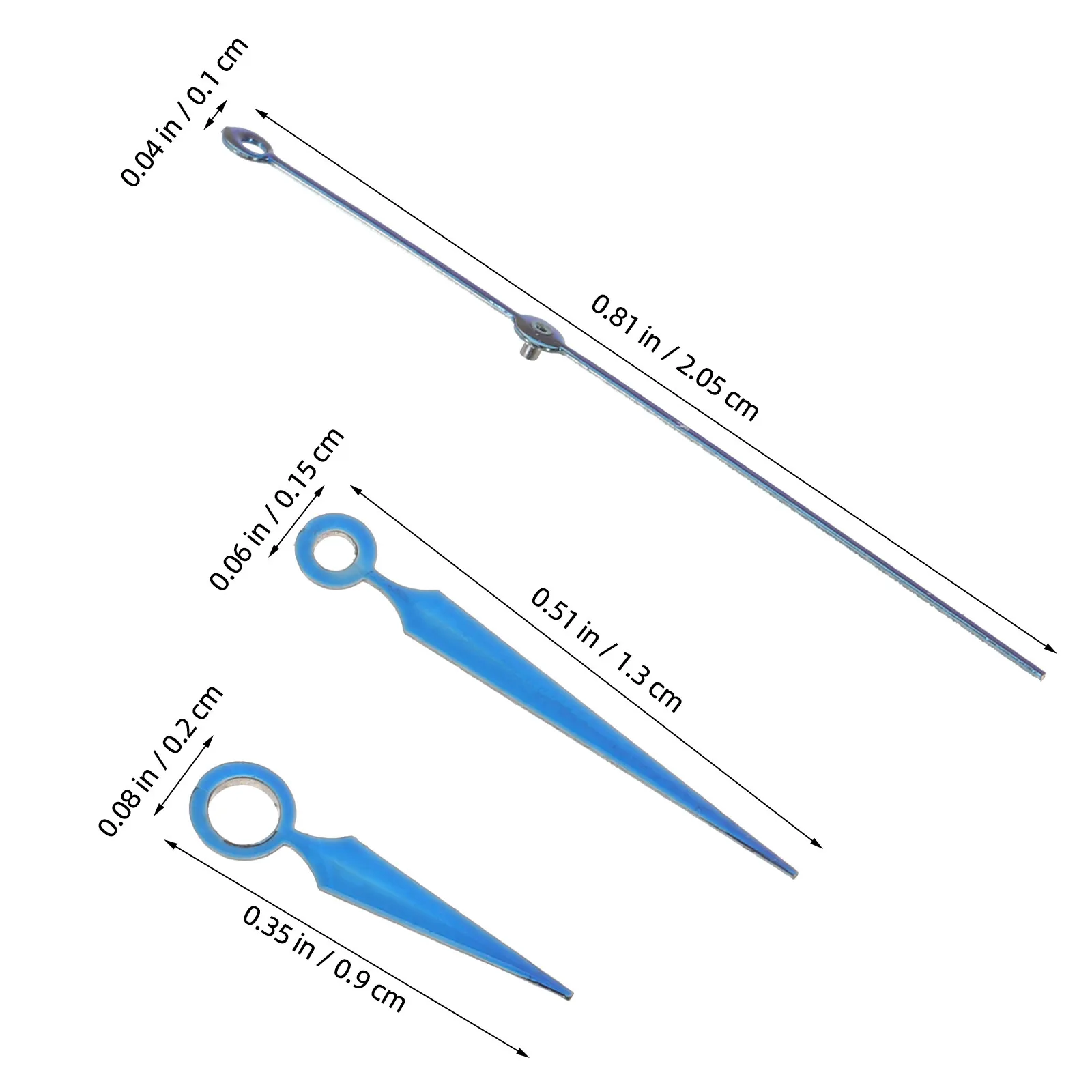 Watch Hands Set Blue Movement Compatible Precision 3-Pin Pointer Mechanical Repair Replacement DIY Watch Hands