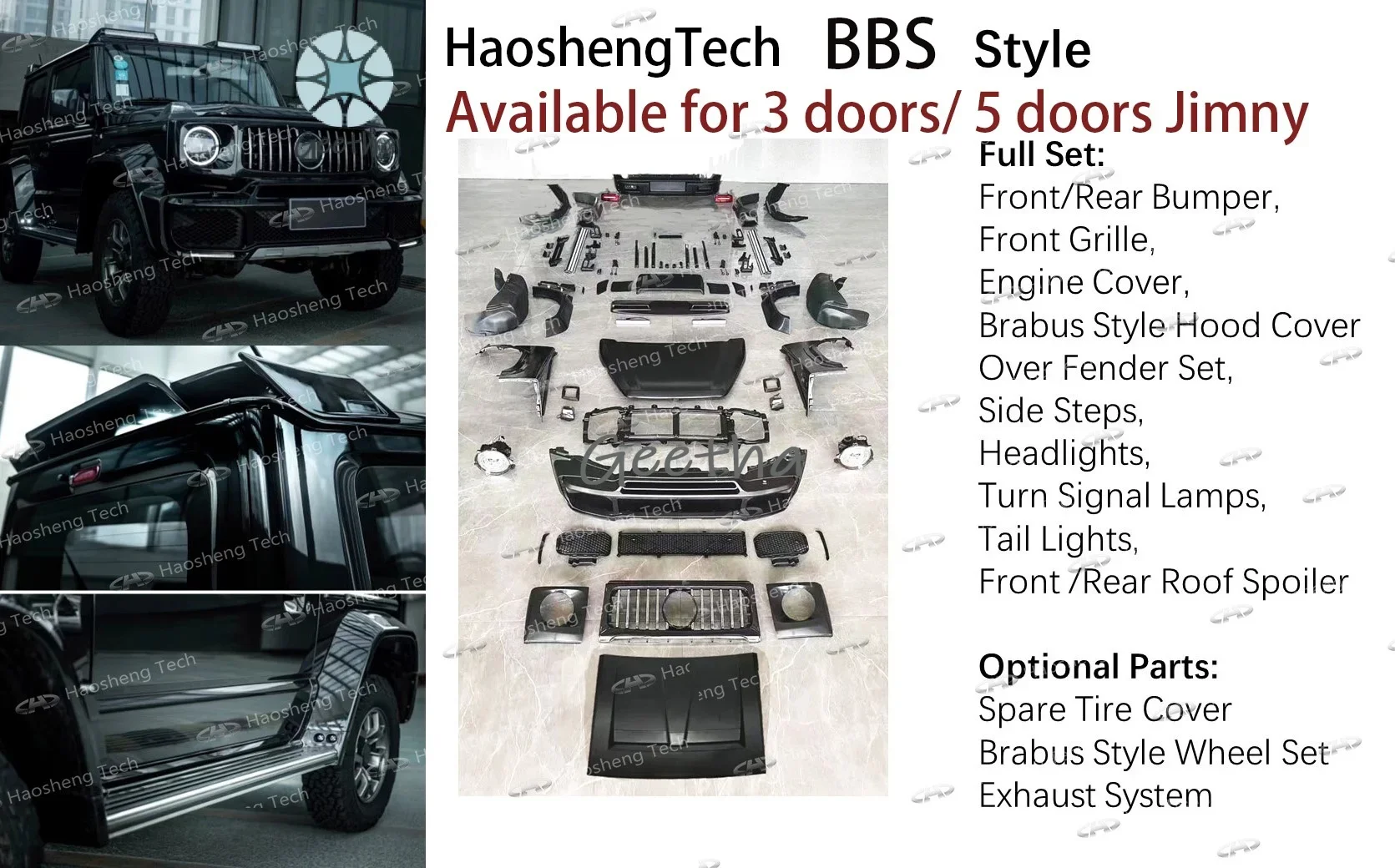 

For Jimny 3 Door 5 Door Accessories Facelift to G63 AMG G Wagon Offroad Modified Body Kits for Jimny JB74/64 Car Parts