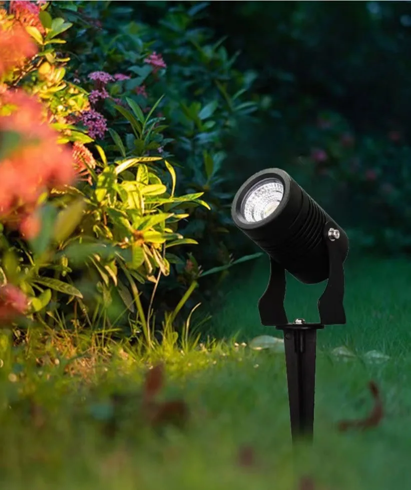12v Waterproof Ip65 Aluminum 5w 7w 10w Outdoor Pathway Spotlight Lawn Lamp Landscape Spot Light Led Spike Garden Light