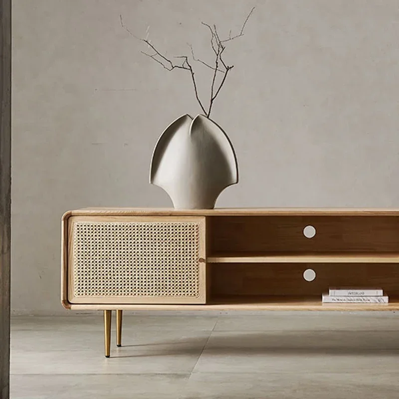 

Tv Stand Movable Furniture Salon Set Offer Stands Modern Living Room Rattan Comfortable Wooden Mueble SalonTable Luxury Console