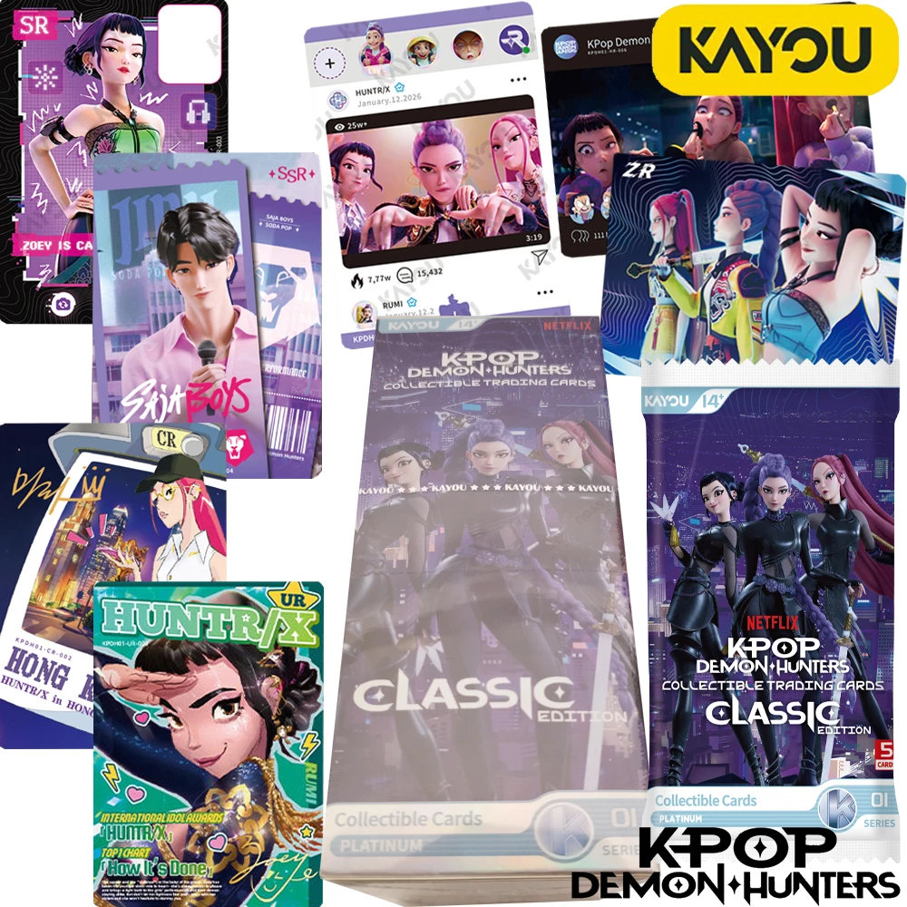KAYOU Original Official KPop Demon Hunters High Quality Animated Movie Cards Idol Star Group Exclusive Daily Interaction Collect