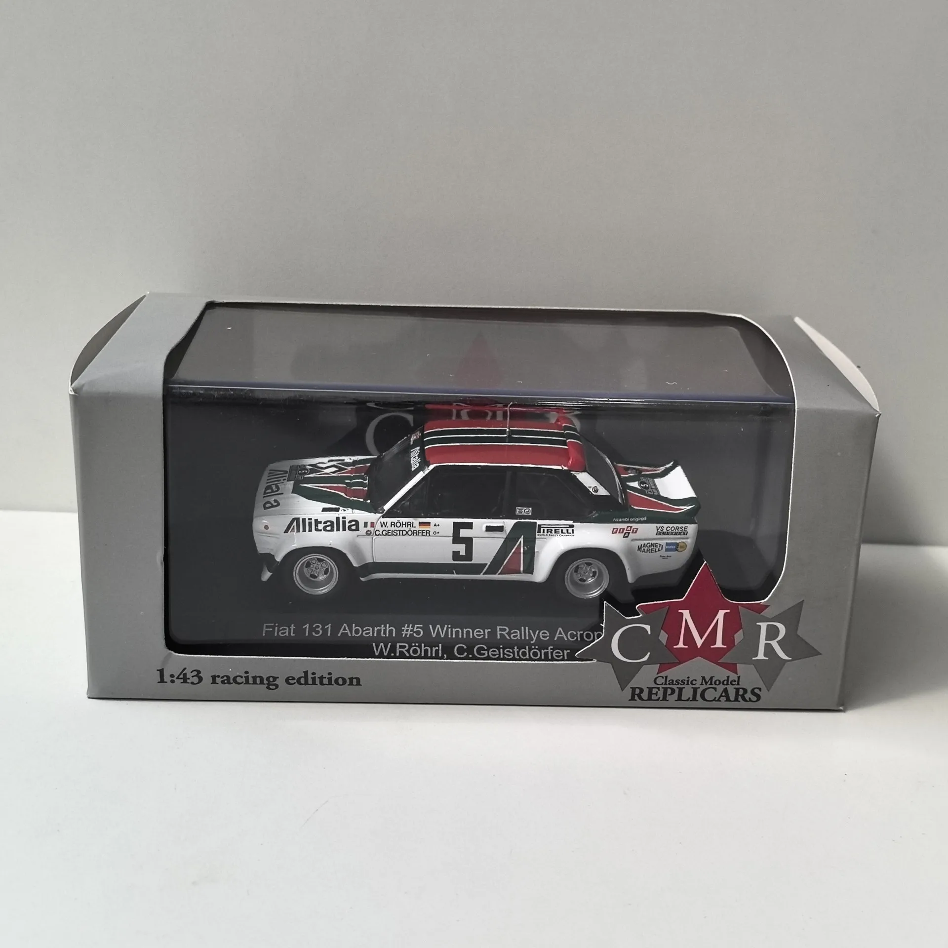 

Литой под давлением CMR масштаб 1/34, FIAT 131 ABARTH # 5 1978 Модель автомобиля из сплава Fia Rally Коллекционная игрушка в подарок Сувенир Дисплей Орнамент