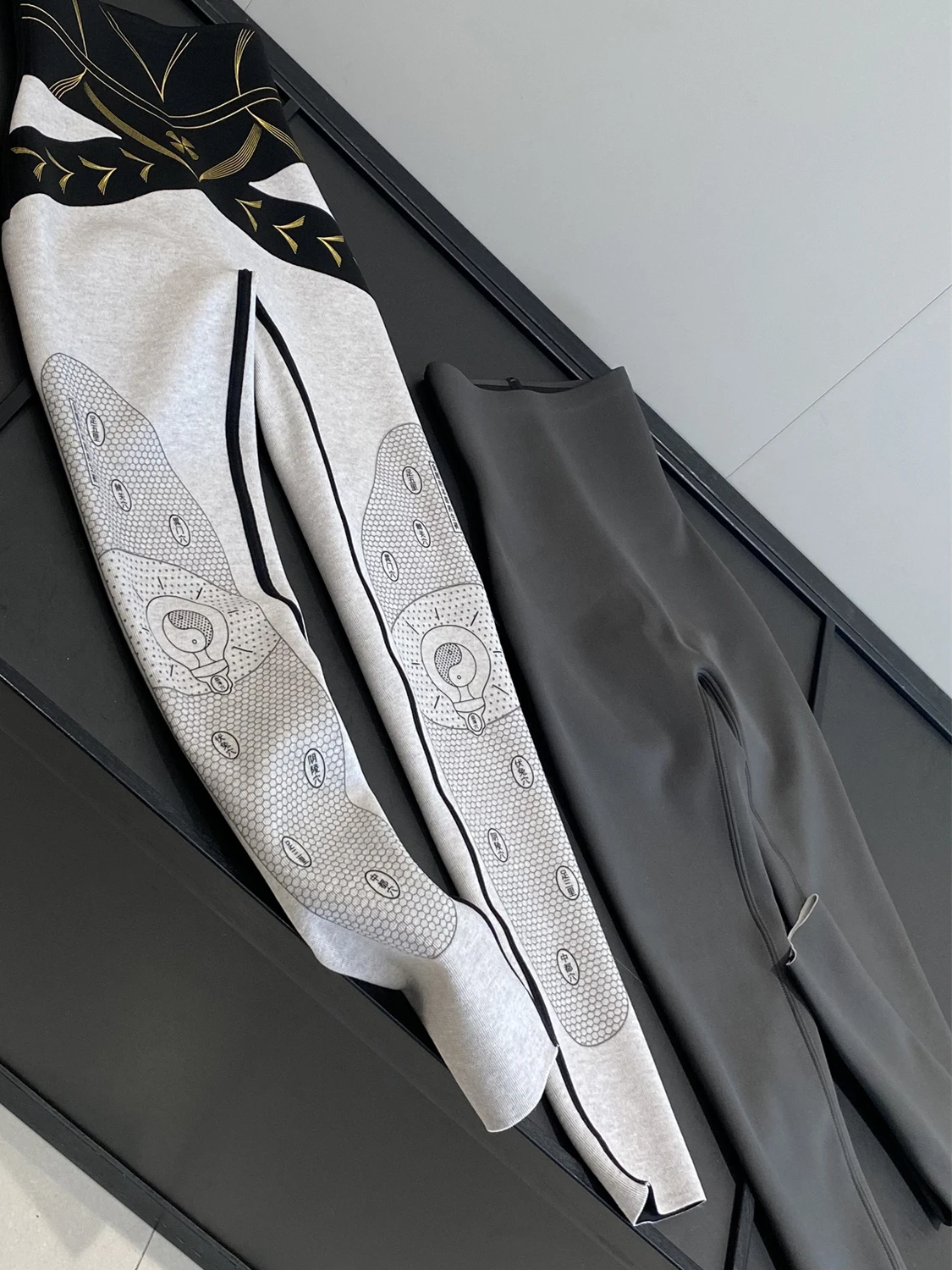 Calças de pele de arca de lã de seda espessa em azul cintura alta alongadas calças da moda femininas inverno quente faion leggings