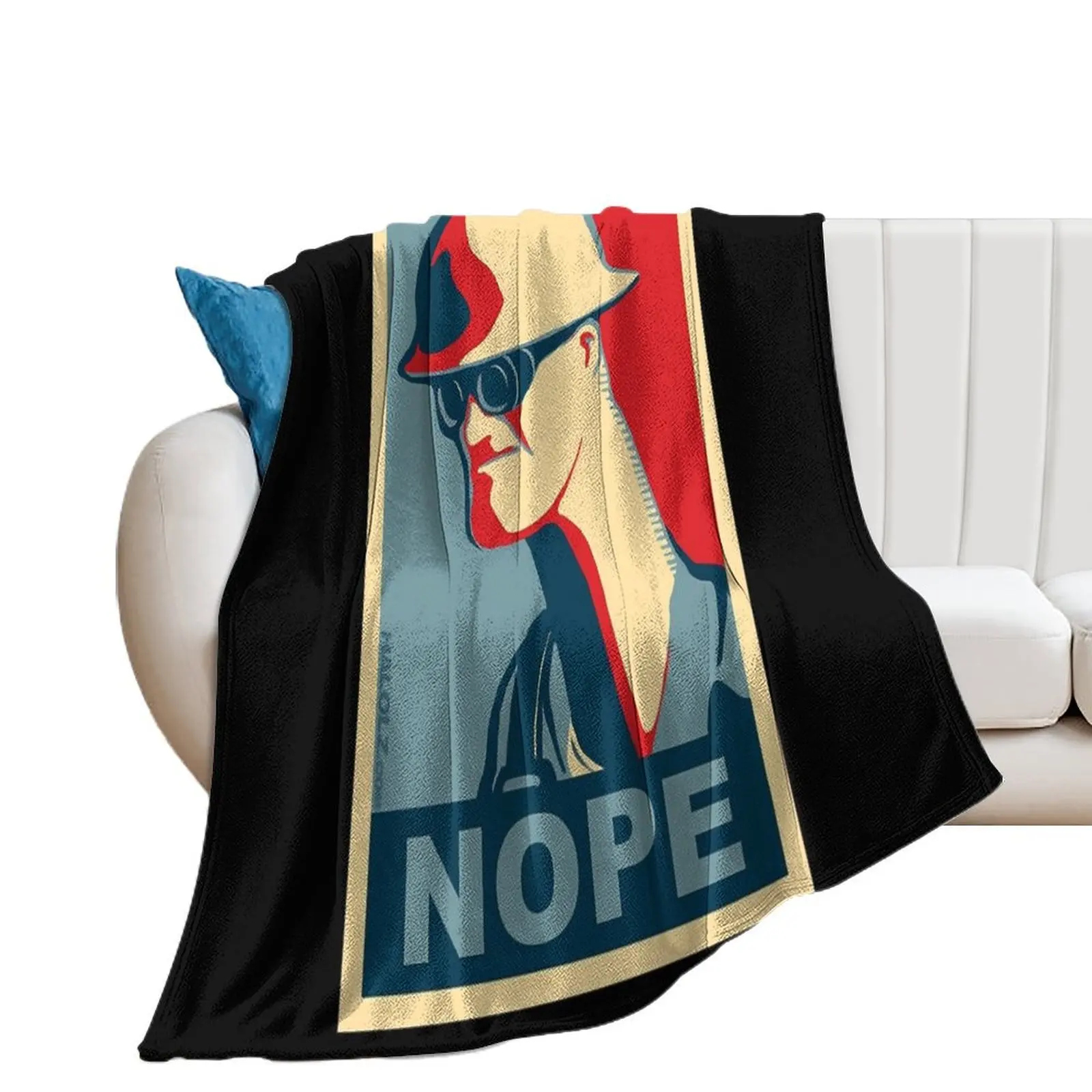 Team Fortress 2 - Engineer Nope Throw Blanket for winter Softest christmas gifts Soft Beds Blankets