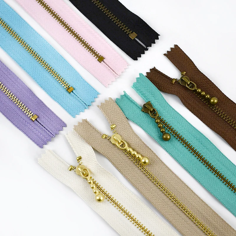 

5Pcs Meetee 3# Metal Zippers for Bag Jeans Shoes 12-40cm Close-End Zips Pocket ClothesZipper Repair Kits DIY Sewing Accessories