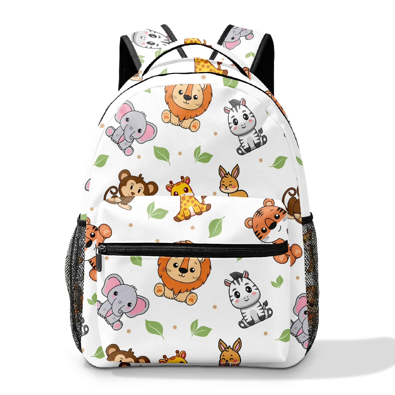 Individually Designed Full Print Cute Animal Pattern Backpack Fresh Base Color with Lively Image Combining Cute Style