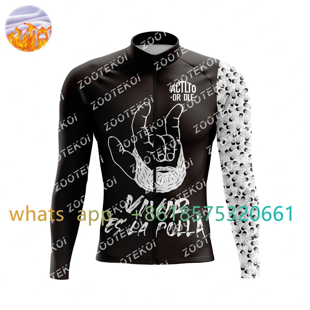

Mens Cycling Jersey Winter Long Sleeve Thermal Fleece Lining Bicycle Jacket Road Bike MTB Clothing Outdoor Ciclismo Coat Uniform