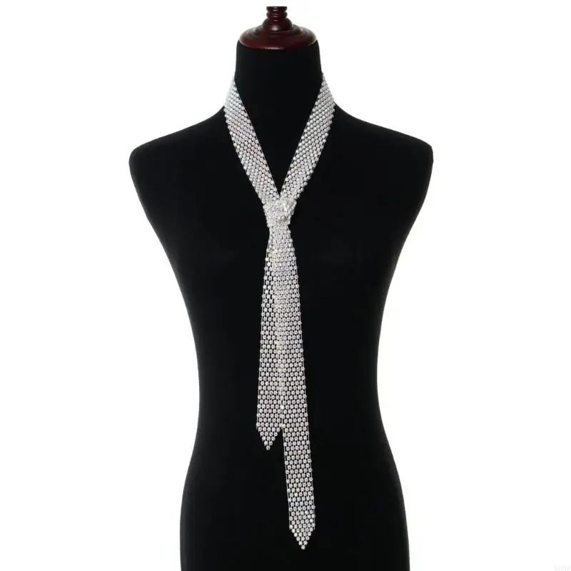 

Y3NE Adjustable Length Tie Luxurious Tie Club Wear Accessory Elegant Necktie Prom Tie for Costumes and Festives Occasion