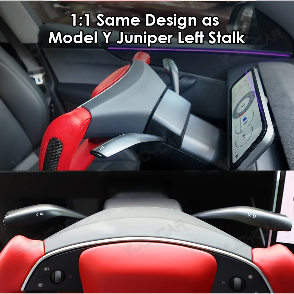 VJOYCAR Latest New Model Y Juniper Gear Stalk Lever Physical Shift Grab Kit D P R Indicator Handle for Tesla New Y Easy Install