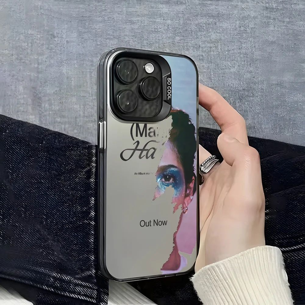 Funda de teléfono Singer H-HalseyS Album para IPhone 16 15 14 13 12 11 Pro Max gris negro mate láser metálico Aurora Funda