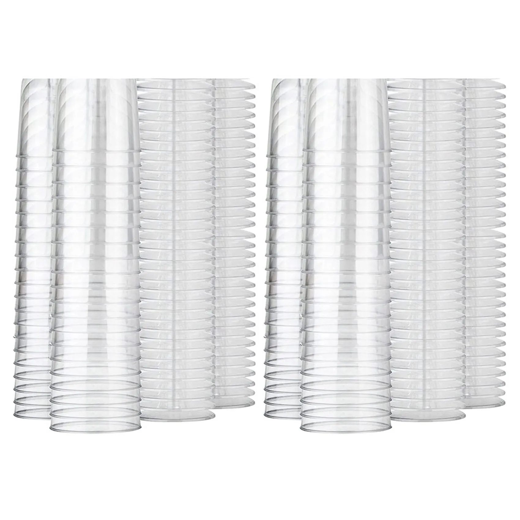 

Clear Plastic Wine Glass Recyclable - Shatterproof Wine Goblet - Disposable & Reusable Cups For Champagne, Dessert 80Pcs