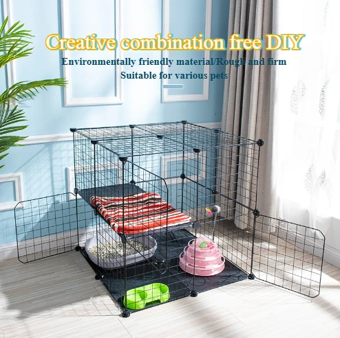 

High quality folding cage cat hotel cage 3 layer