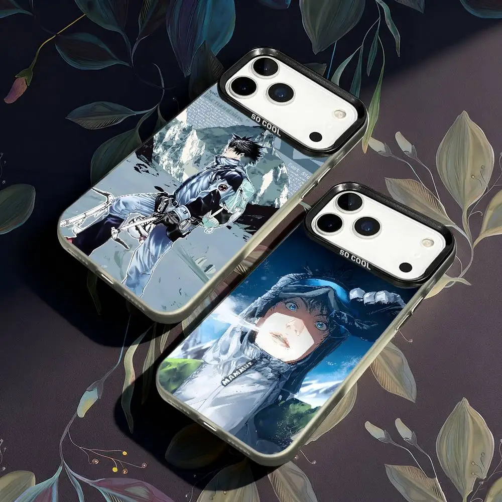 Funda de teléfono The Climber K2 para iPhone 17,16,15,14,13,12,X,8,Pro,Max,Plus,E,SE4,Air,Mini IMD negro mate