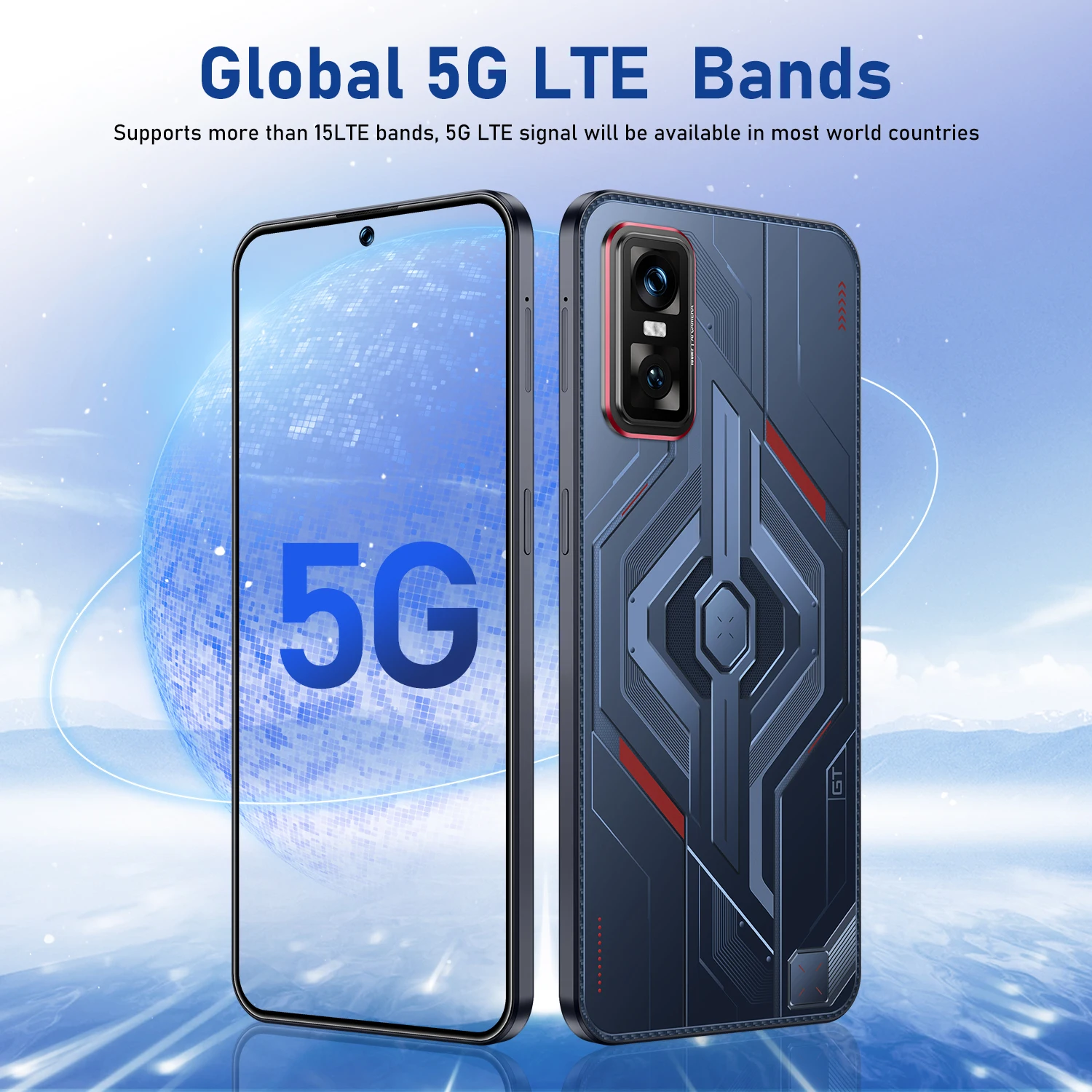 HEIßER 2025 Neue GT30 Pro 7,3 HD Global Edition Original Smart Dual Karte 7800 mAh Batterie Gesichts Anerkennung Funktion