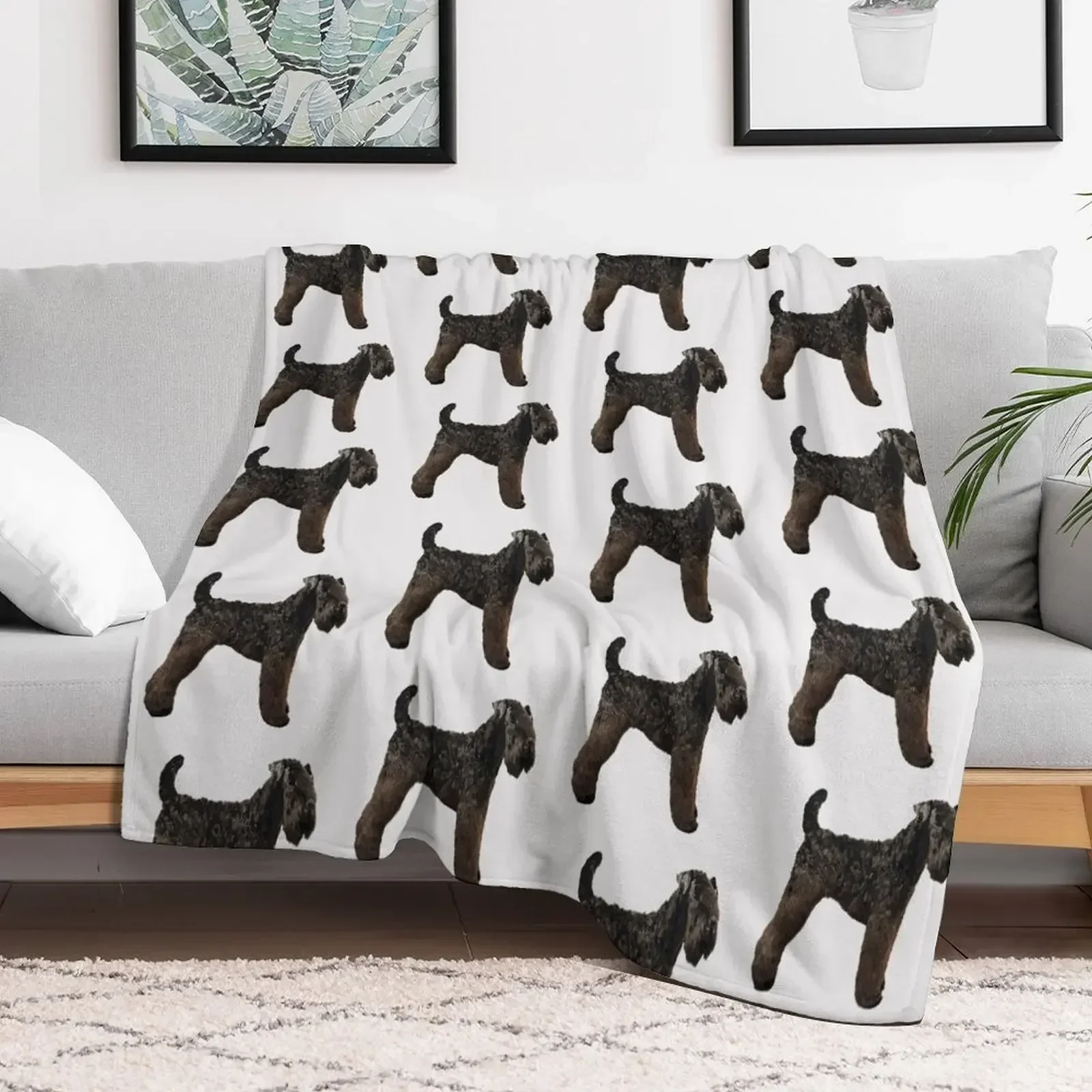 

Kerry Blue Terrier Throw Blanket Giant Sofa Luxury Designer Blankets