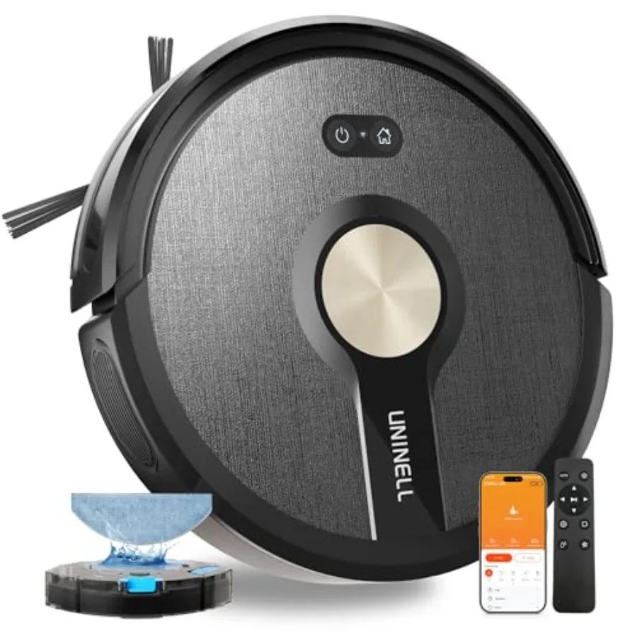Robot Vacuum and Mop Combo, 5000Pa Robotic Vacuum Cleaner, 180mins Runtime Vacuum Robot with App/Remote/Alexa Control, Ideal fo