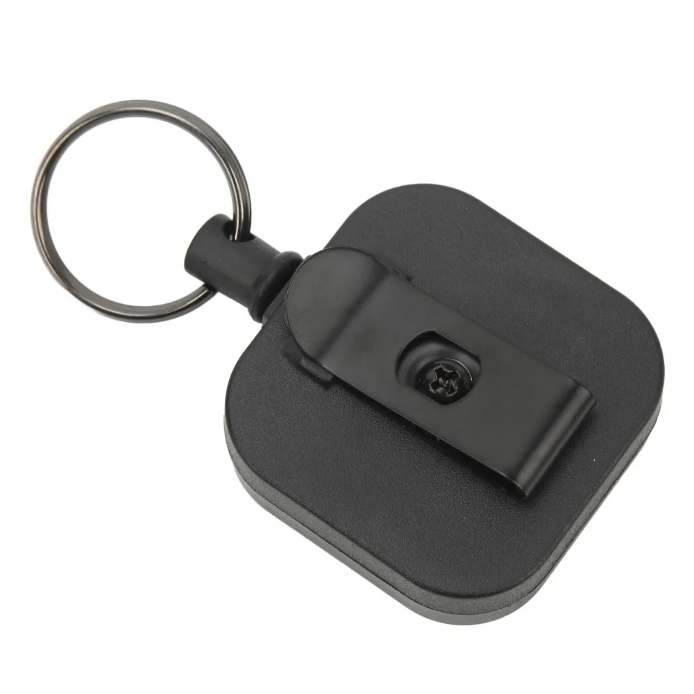 2 Pcs Anti Theft Stainless Steel Wire Retractable Keychain Portable Heavy Duty Key Rope Buckle Telescopic Key Holder Cycling