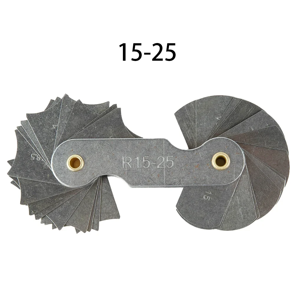 Gabarit de rayon R, jauge de rayon R1-6.5/R7-14.5/R15-25 /R26-80, jauge de filet de plaque, outil de mesure de pas