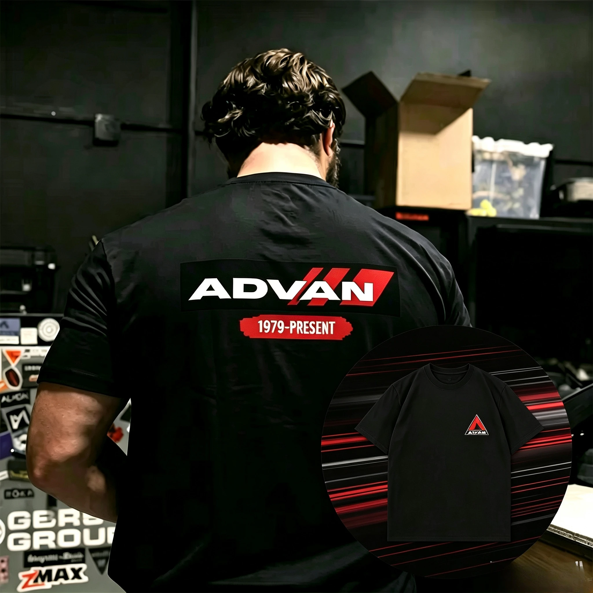 2026 New Japan JDM Modified Yokohama Advan Wheel Hub T-shirt Men's Clothing Women's Comfortable and Casual Wear Cotton
