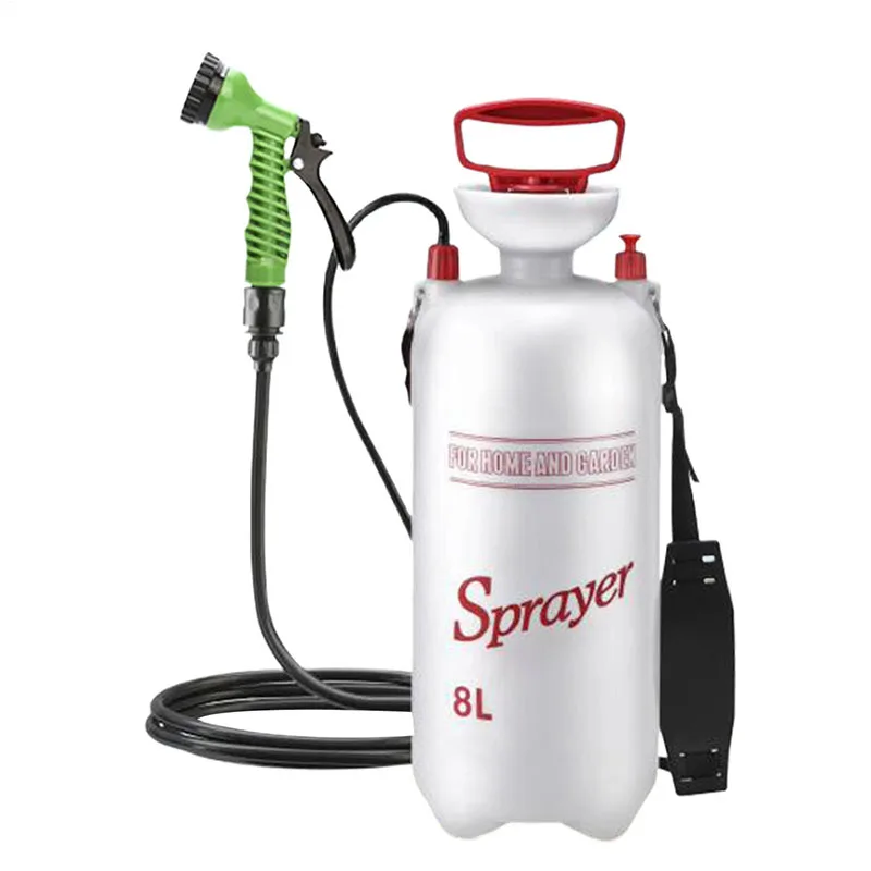

8L Portable Camping Shower Car Wash Water Gun Multi-functional Manual Pneumatic Sprayer for Irrigation Bathing Disinfection