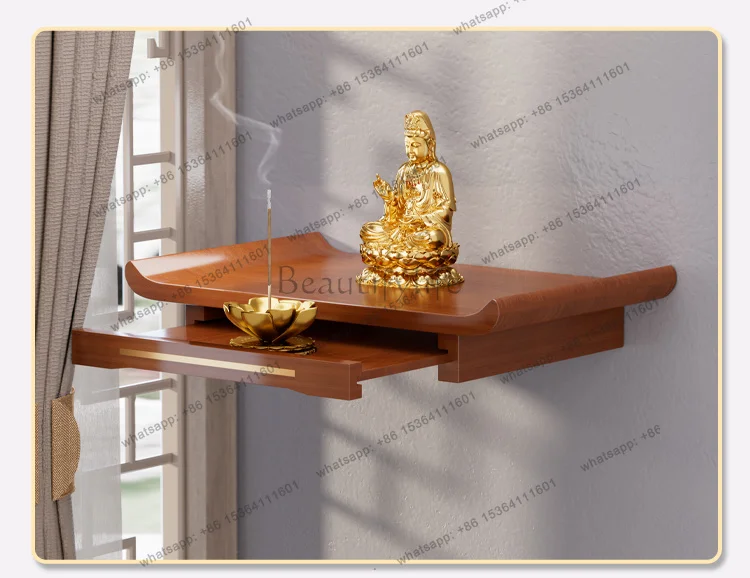 FG Buddhist shrine wall-mounted shrine offering platform Guanyin Buddha statue shrine offering platform offering rack
