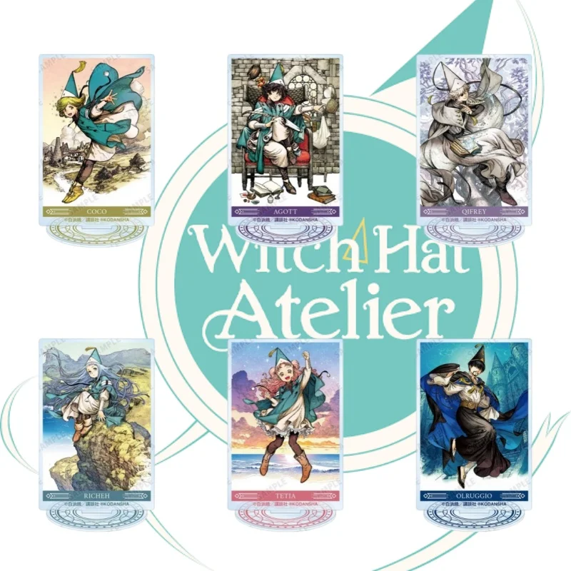 Witch Hat Atelier Acrylic Stand Keychain Anime Stand Qifrey and Olruggio Agott Office Desktop Decor Otaku Keychain