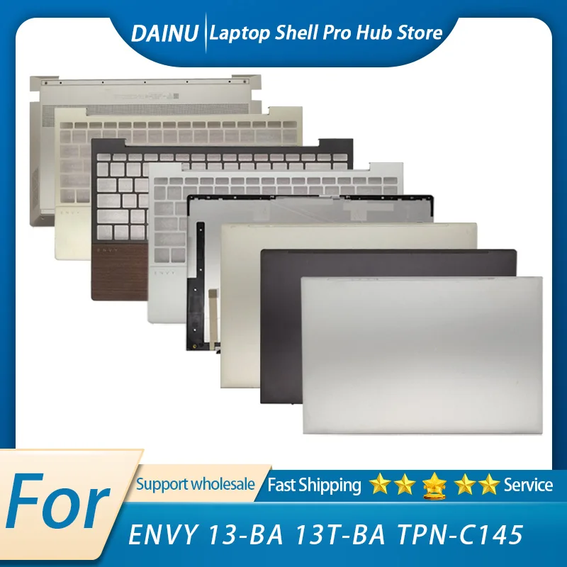 Carcasa Protectora para Laptop ENVY 13-BA 13T-BA TPN-C145, Cubierta Trasera LCD, Reposamanos, Parte Inferior, Repuesto en Plata, Dorado y Marrón