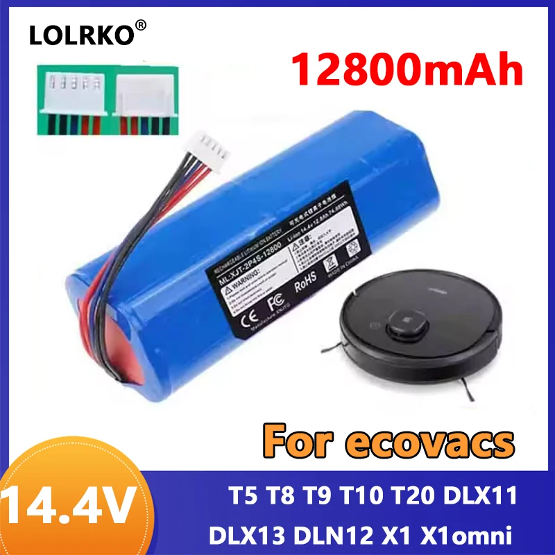 NEW 14.4V Replacement Battery For ECOVACS Deebot Ozmo 950 T8 T8+ T5Max Power Hero T10 T9 X1 DX65 DX96 DX93 Robot Vacuum Cleaner