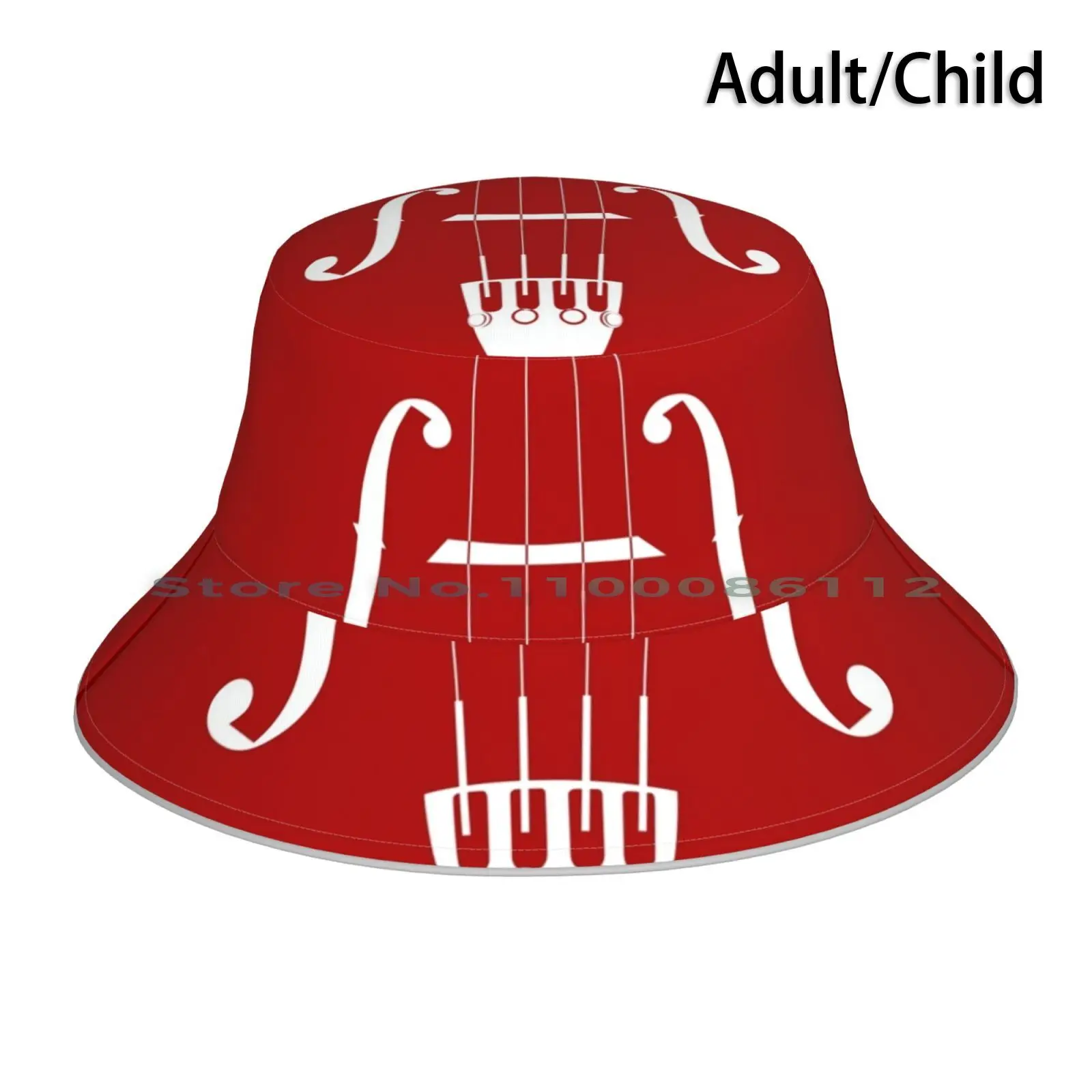 Violin Viola Cello Graphic Art Of F-Holes , Strings , Bridge , Fine Tuners , Tailpiece Bucket Hat Sun Cap Violas Violins Cellos