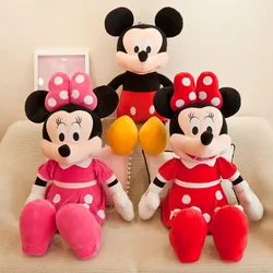 Disney-peluches de Mickey Mouse para niños, muñecos de modelos de peluche de 35cm, Kawaii, Anime, Mickey, Minnie, regalo de cumpleaños y Navidad