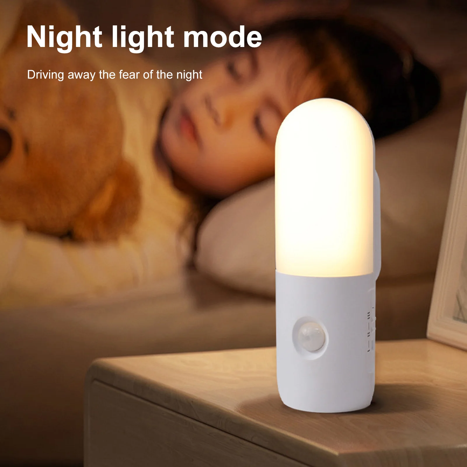 Rechargeable Motion Sensor Night Light Soft Glow Eye-Friendly LED Stick-On Night Light Versatile Placement for Home Decor Accent