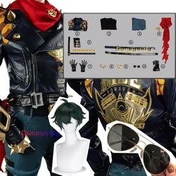 Game Zenless Zone Zero Cosplay Lighter Cosplay Full Suit Pu Leather Coat Lighter Wig Shoes Black Suit Men Hallowen Roleplay Suit