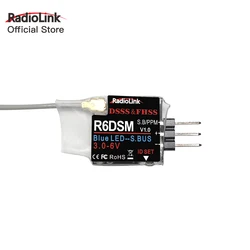 Radiolink R6DSM 2.4G 10CH RC nadajnik-odbiornik mały rozmiar SBUS/PWM nadaje się do wyścigów drony kompatybilny z AT9S/AT10/AT10II