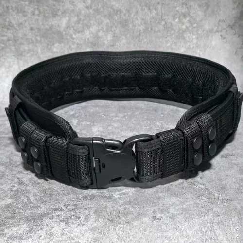 Imagen 2 del producto Cinturón táctico multifuncional con hebilla para exteriores, ligeramente duro y grueso, 5cm de ancho, Velcro de nailon, sello de cintura exterior