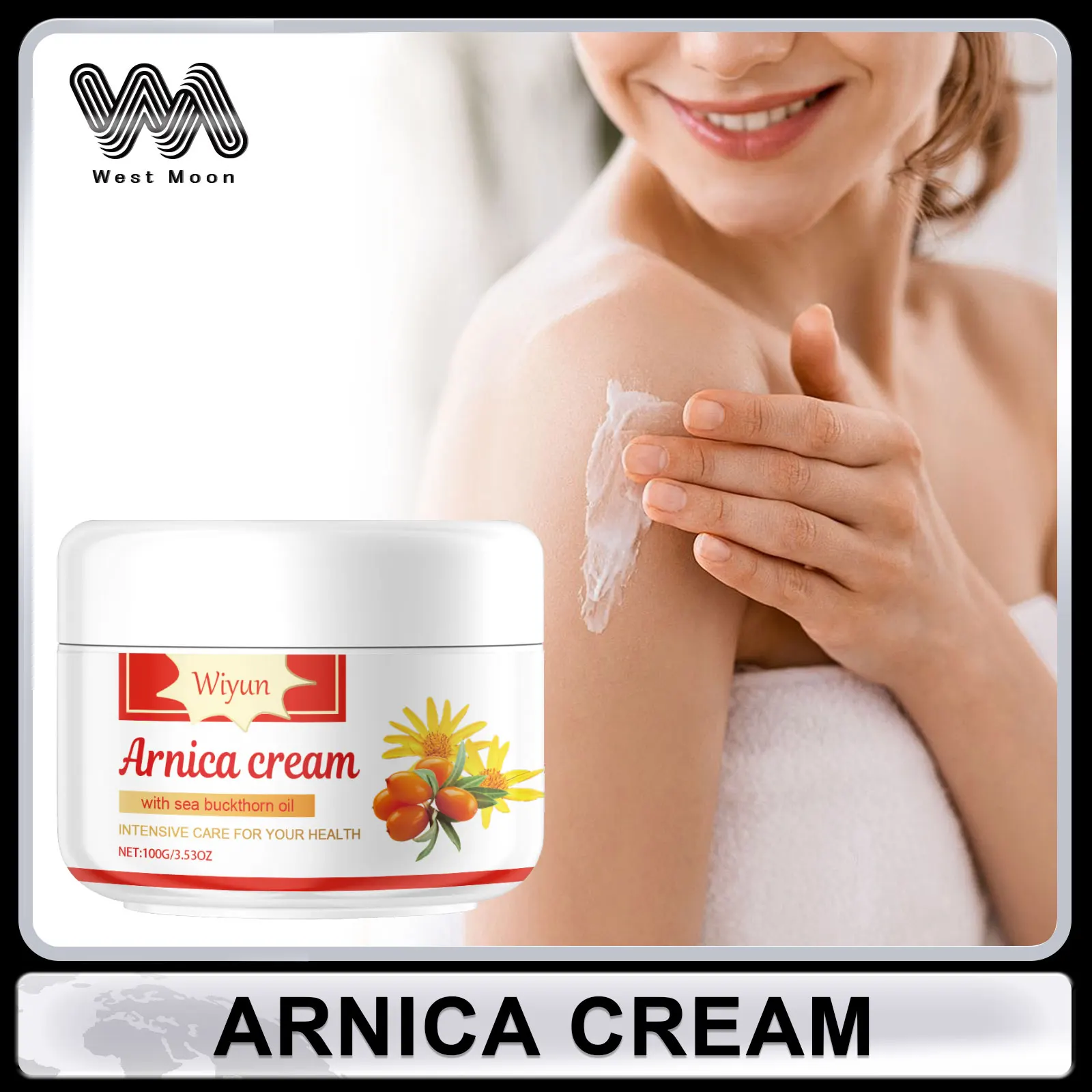Arnica Face Cream Antioxidant Relieve Redness Oil Control Anti Acne Moisturizing Refreshing Brighten Soothing Facial Cream 100g