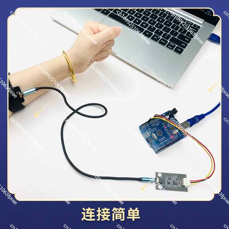 مستشعر كهروماسيكي كهربائي جاف EMG دليل واحد، وحدة الحصول على الإشارة التناظرية، مجموعة أدوات مفتوحة المصدر قابلة للارتداء #3