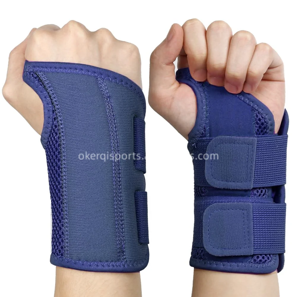 Adjustable Soft Wristbands Protector for Fitnes Gym Accessories Metal Wrist Splint Injury Pain Relief Carpal Tunnel Wrist Brace