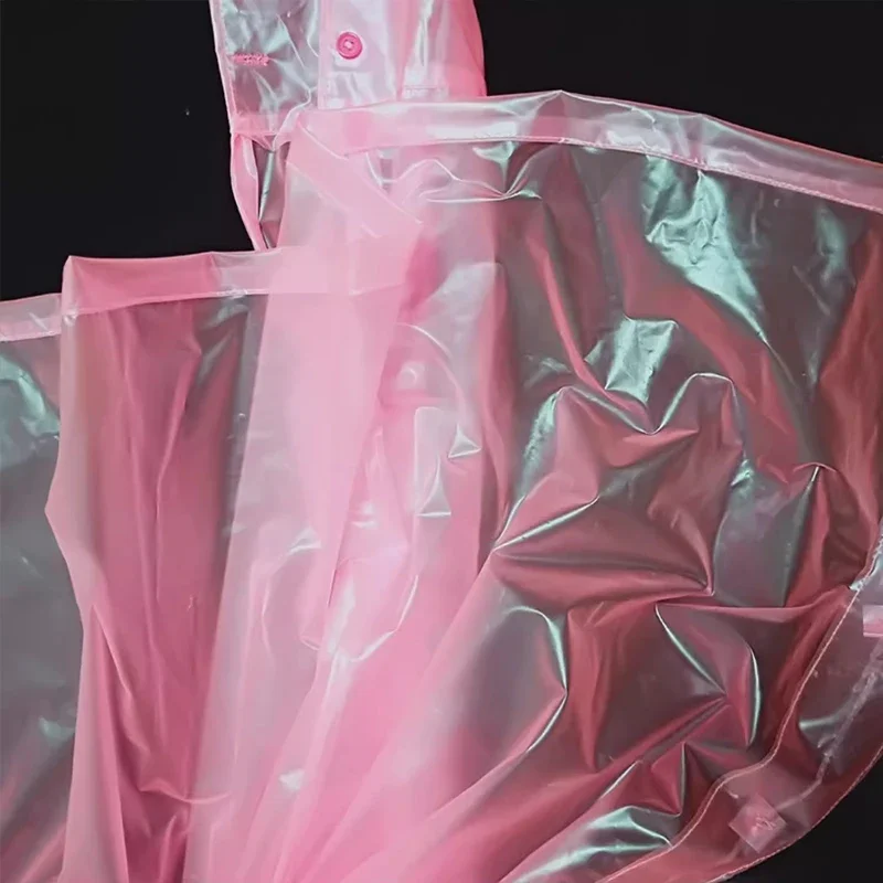 Man Sexy See Through PVC Plastic Shirt Long Sleeve Soft Smooth Transparent Thin Gloss Silent Top Private Party Waterproof Coats