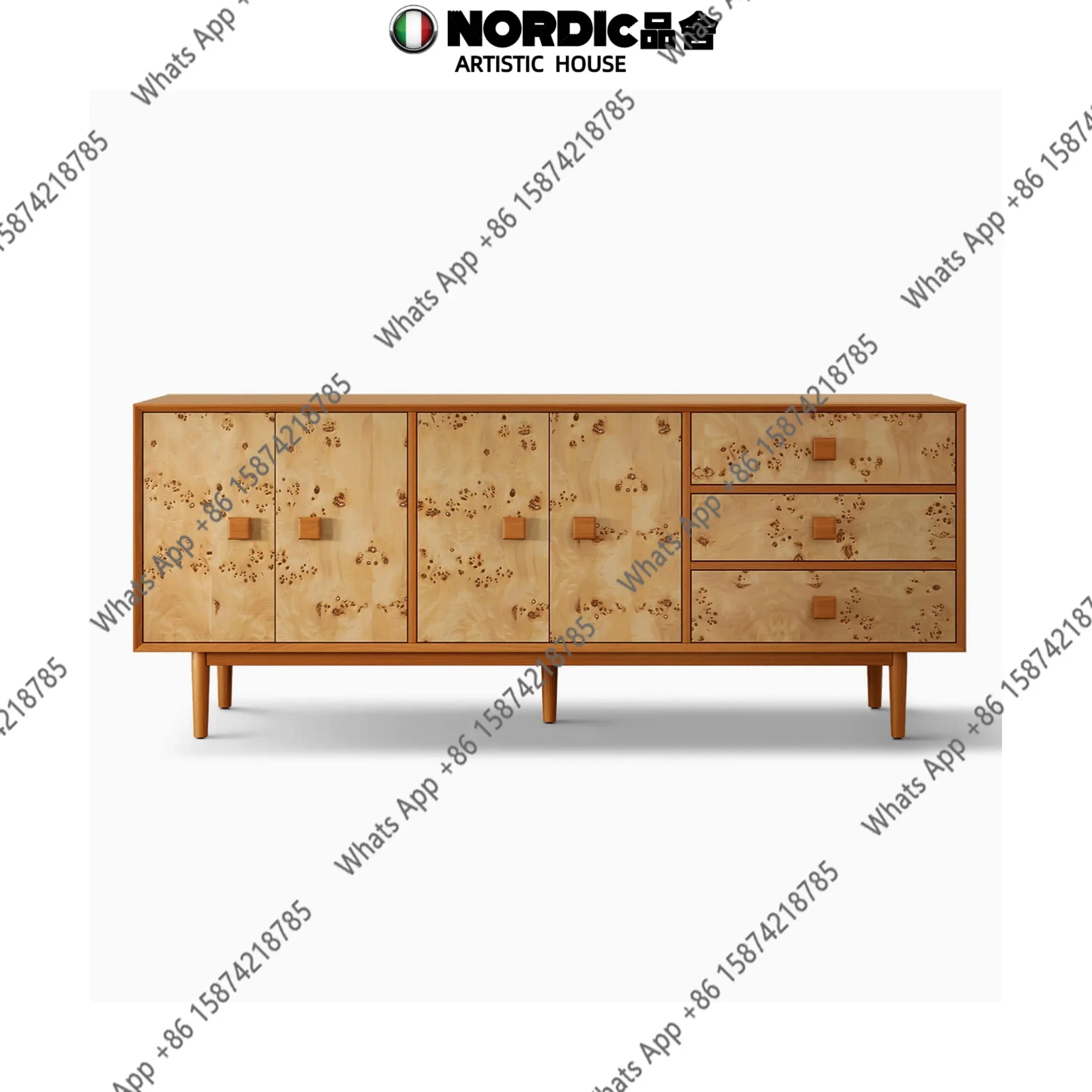 

Шкаф-тумба 46X Wabi Sandy Wind из массива дерева с узором под древесные волокна, средний, в антикварном стиле, французский ретро-дизайн, американский кантри-стиль